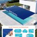 VEVOR Solar Pool Cover, 32 x 16 ft Pool Bubble Cover, 16 Mil Pools Solar Blanket with Dual Heat-Locking Air Layer for Pools, Daytime Heat Absorption, Nighttime Heat Retention, Blue & Silver, Cuttable, 32' x 16' Rectangle