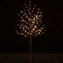 TYBEEU 4ft Star Light Tree with 128 Warm White LEDs, Dimmable, Ideal for Indoor & Outdoor Holiday Decor, Home, Garden, Wedding & Party