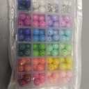 232pcs Beads for Pens, Funtopia Acrylic Focal Beads for Beadable Pens, 16mm Rainbow Chunky Bubblegum Bead with Rondelle Spacer Bead for Keychains DIY Craft Bracelets