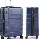 Simple Deluxe 20 Inch Expandable Hardside Carry On with Spinner Wheels & TSA Lock, ABS Hard Shell Lightweight Rolling Luggage Suitcase, Blue