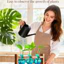 Nacome Plant Terrarium Propagation Stations: Mothers Day Gifts for Mom Plant Lovers Women Wife Daughter - 3 Bulb Glass Vases with Wooden Stand Tabletop for Hydroponics Home Garden Decor