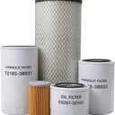 5Pcs Maintenance Filter Kit Fit for Kioti CK25 CK27 CK30 CK35 Tractor, Replace 84612-43160, T2185-38031, T2195-38031, P822768, E7230-11081, E6201-32443