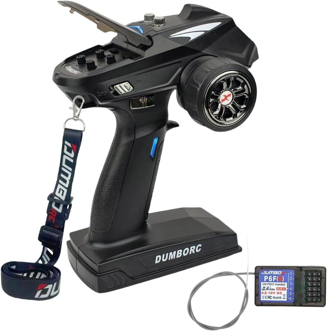 X6 6 Channel Rc Transmitter and Receiver P6FG Built-in Gyro Mixed Mode Out of Control Protection RC Controller for Remote Car/Boat/Tank