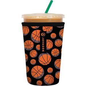 Sok It JavaSok Iced Coffee & Cold Soda Insulated Neoprene Cup Sleeve (Basketball, Medium: 22-28oz)
