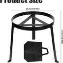 Camping Tripod, Folding Campfire Tripod Fire Pit Stand Heavy Duty Open Camp Fire Cooking Holder Portable Foldable Cookware Rack Accessories for Outdoor Kitchen Cast Iron Dutch Oven Grill, Black