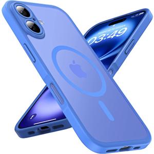 TOCOL Magnetic for 16 Plus Case, Upgraded Full Camera Protection, Compatible with Magsafe, Drop Protection, Translucent Matte Back Bumper Phone Cover 6.7-InchUltramarine