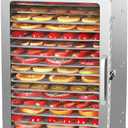 SUCISENI Food Dehydrator Machine 1000W 18 Trays Stainless Steel Food Dehydrated Dryer with 24H Timer Touch-Control LED Display, Compact Size for Home Jerky Herbs Meat Beef Fruit Vegetables