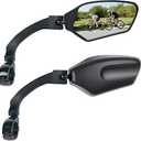 Revas Bike Mirrors | Adjustable Bicycle Handlebar Mirror for Clear Rear View, 2 pack