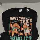 Gingerbread Have You Tried Icing It Funny Christmas Nurse Long Sleeve T-Shirt, S