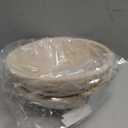 Round Bread Dough Proofing Rising Rattan Baskets(Set of 2, 9 inch) w/Liners for Home Sourdough Bread Bakers