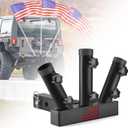 GADFISH Trailer Hitch Flagpole Mount, Two Mounting Options US Flag Hitch Mount, Universal Flag Hitch Mount for All 2" Receiver, Trailer Hitch Flag Pole Holder for Driving, Black