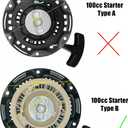 YAMAKATO 100cc 79cc 99cc Pull Start Recoil Starter Assembly for Coleman CC100X CT100u Champion Predator 68124 69733 Pacific hydrostar w/Pull Rope Cord