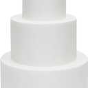 Bright Creations Fake Cake Dummy Set - 10.8 in Tall, 3-Tier Round White Foam - for Fake Birthday Cake & Artificial Wedding Displays - Foam Cylinders for Crafts