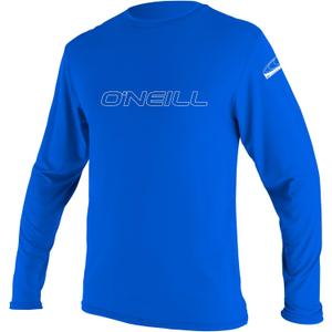 O'Neill Youth Basic Skins Long Sleeve Sun Shirt, UPF 50+ Rashguard, 4-Way Stretch Slim Fit for All Water Activities (16, Pacific)