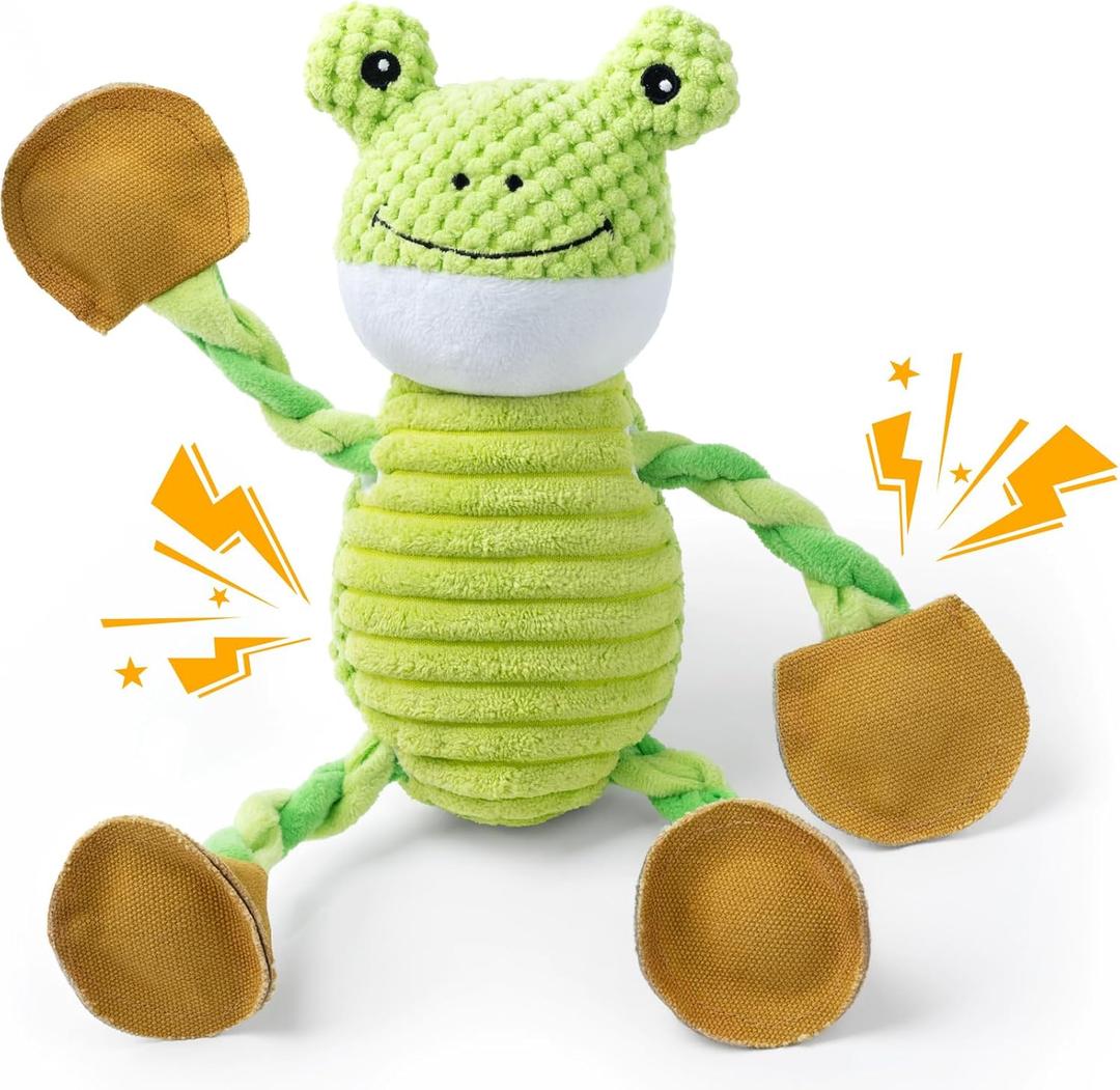 DELOMO Dog Toys for Large Dogs: Tug of War Dog Toys with 5 Squeakers - Tough Plush Dog Chew Toys for Small,Medium,Large Breed