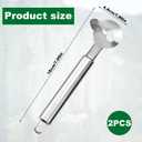 3 x 2pcs Manual Cactus Peeler Spoon, Stainless Steel Spoon Shape Cutter with Long Handle Multi-Function Cactus Cutting Tool for Carrot Potato Vegetables