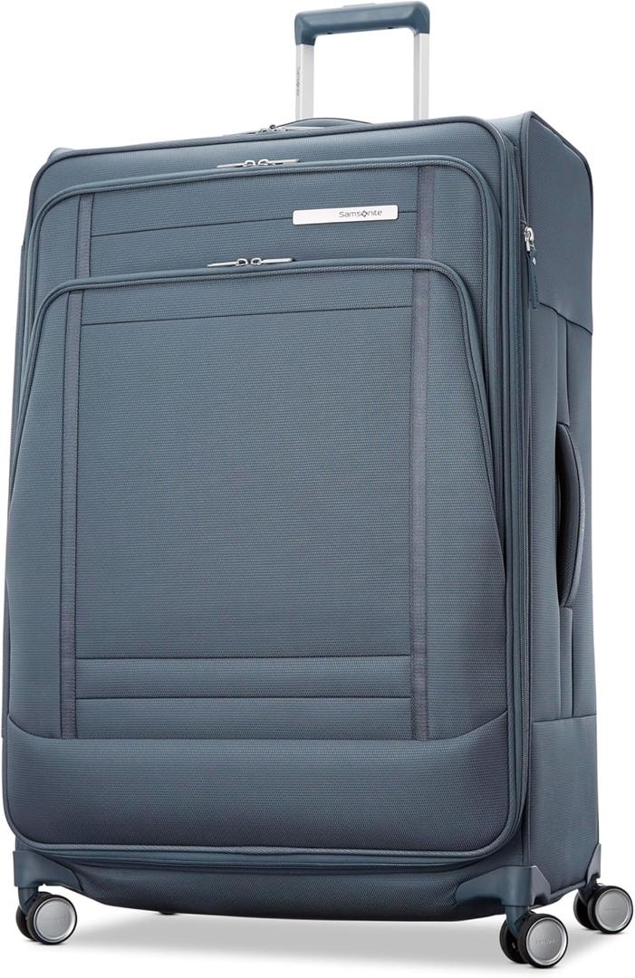 Samsonite UpLIFT Lightweight Large Checked Softside Luggage with Spinner Wheels - Expandable - Airline-Approved, Polyester Soft Suitcase for Ultra Light Travel - Elemental Blue