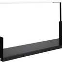 Office Cubicle Shelf Storage Organizer Hanging File Organizer Cubicle Hanging Shelf Accessories Storage Bookshelf with Hooks for Home Desk (24", Black)