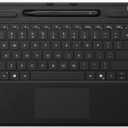 Microsoft Surface Pro Keyboard Without Pen Storage for Surface Pro Copilot+ (11th Edition), Pro 9 and 8, Alcantara Material, Black