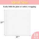 2 x 10 Pack Satin Cloth Napkins, White, 17"x17" Square Shiny & Luxurious Silk-Like Finish, Thin & Lightweight for Elegant Dining, Wrinkle-Free, Washable & Reusable for Wedding, Party, Restaurant