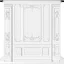 Kate Elegant White Wall Photography Backdrop Classic Interior Style Design Background for Professional Portraits Photo Studio Props 8x8ft