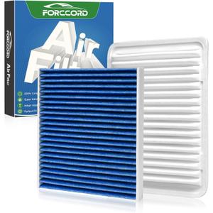 Cabin & Engine Air Filter Fit for Toyota Corolla 2009-19, Matrix 2009-14, Yaris 2007-18, Scion xD 2008-14, Vibe 2009-10 Activated Carbon Cabin Filter Replace#CF10285 CA10190 Car Accessories