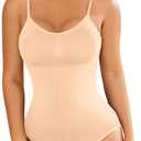 Shapewear Tummy Control for Women Seamless Bodysuit with Adjustable Straps Body Shaper Suits