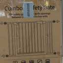 Cumbor 29.7-40.6" Baby Gate for Stairs, Mom's Choice Awards Winner-Dog Gate for Doorways, Pressure Mounted Auto-Close Pet Gates for Dogs Indoor, Safety Child Gate with Easy Walk Thru Door, White