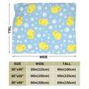 Perinsto Cute Rubber Ducks Throw Blanket Ultra Soft Warm All Season Decorative Fleece Blankets for Bed Chair Car Sofa Couch Bedroom 80"X60"