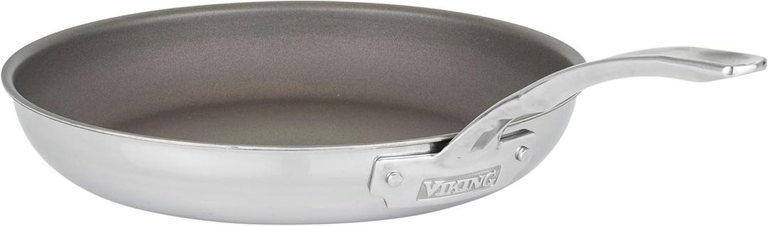 Viking PureGlide Pro 3-Ply Nonstick Frying Pan, Made without PFAS, 12-Inch Induction Cookware, Metal Utensil Safe Titanium Nonstick Surface, Oven Safe to 600F