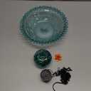 Solar Hummingbird Feeder - Outdoor Hanging Bird Food Feeder with Illuminated Lantern, Garden Patio Decor, Hand Blown Glass, 3.3 fl.oz, Set of 1