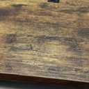 Folding TV Tray Adjustable Dinner - Trays for Eating On Couch Wooden Tables Mate Stand Foldable Desk with Cup Holder Portable (Rustic)