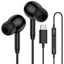 USB-C Samsung Earbuds, Wired Ear Buds for Samsung Galaxy A16 A17 A36 5G, A26, S25 Edge A56 S26 Ultra Plus S24 FE A35 Z Fold 6 USBC In-Ear Headphones Wired Type C Earbud Earphones Headsets with Microphone