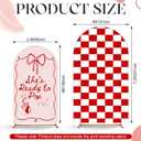 Mindsoft 2 Pcs Ready to Pop Arch Backdrop Cover 6ft and 7.2ft Red and White Checkered Spandex Stand Cover for Baby Show Birthday Wedding Bridal Shower Party Decorations, 2.6 x 6 ft and 4 x 7.2 ft