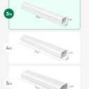 3" W x 39.3'' L Straight Duct Line Cover Set Parts PVC Accessory for Decorative for Ductless Mini Split, Central AC and Heat Pumps (3" x 3.28Ft)
