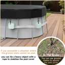 LXKCKJ Rectangular Pool Cover for above Ground Pools, Heavy Duty Winter Cover Ideal for Waterproof and Dustproof (9x18 FT, Black)