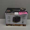 West Bend Timeless 2-Slice Toaster with 7 Browning Levels, Bagel/ Waffle/ Defrost Settings, High-Lift Lever, Anti-Jam, Easy-Clean Crumb Tray, 2-Slice, Blue/ Gold