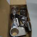 Rotary Cheese Grater Stainless Steel Handheld Rotary Parmesan Grater Cheese Cutter Slicer Shredder with 4 Stainless Drum for Grating Hard Chocolate Nuts Kitchen Tool