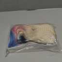 BERON Women Short Platinum Ombre Pink and Blue Side Part Wigs Girls Colorful Shoulder Length Heat Resistant Synthetic Wig for Cosplay Costume Party or Daily