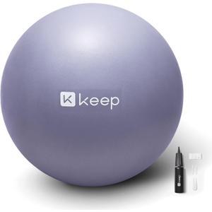KEEP Pilates Small Exercise Ball Anti-Burst - Thickened Yoga Ball With Pump for Physical Therapy, Fitness, Workout, and Core Strength (65cm, Purple)
