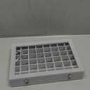 48 Grid Earring Organizer and Storage: Velvet Jewelry Tray with Lid, Jewelry Box for Studs, Earrings, Rings, Necklaces, Dresser & Vanity, Earrings Case Organizer for Girls, Women, 13"x8.6"x2.4", Grey