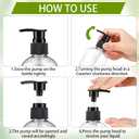 Eaasty 48 Pcs Pump Bottle Lotion Dispenser Refillable Shampoo Conditioner Hand Soap Dispenser Plastic Empty 8oz/250ml Clear Reusable Body Wash Container Bulk (Clear,Black)