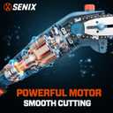 SENIX CSPE6.5-M 6.5 Amp Corded Electric Pole Saw with 8-Inch Oregon Bar and Chain, Chain Saw Tree Trimmer with Adjustable Extension Pole, Shoulder Strap Included