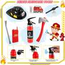 GIFTINBOX Firefighter Costume For Boys,Fireman Costume For Boys With Accessories Toddler Halloween Costumes For Kids 3-12