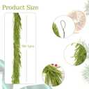 1PCS 9FT Christmas Norfolk Garland Decorations, Faux Pine Garland Outdoor, Artificial Unlit Green Garlands, Christmas Mantel Decoration Indoor, Thick Greenery Xmas Decor in The Winter