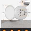 Matane LED Flush Mount Ceiling Light Fixture with Night Light, 1800LM 3000K/4000K/5000K Selectable, Dimmable Low Profile Ceiling Light for Kitchen Bedroom Hallway, 8.7inch Round White (1Pack)