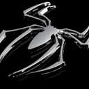 6 x 3D Spider Chrome Emblems Badges Sticker Car Vehicle, Truck, Motorcycle, RV, Scooter, SUV, Door, Window, Room, Wall and More Decoration (2Pcs-Silver)