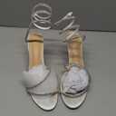 TDA Rhinestone Wrap Sandals For Women Sexy Stiletto Heel Slingback Evening Wedding Party Shoes, 10