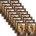 PETAFLOP Wooden Picture Frame 4x6 Bulk Set of 18, Brown Photo Frames Fits 4 by 6 for Wall or Tabletop Display