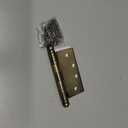 Nostalgic Warehouse Ball-Tip Residential Door Hinge with Square Corners (4" x 4", Antique Brass)